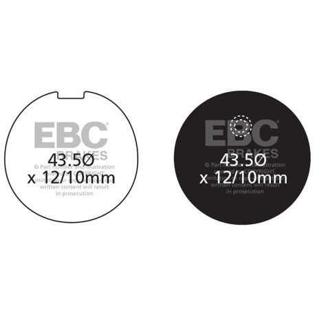 Zavore EBC Moto EBC zavorne ploščice Organic FA FA039 | race-shop.si
