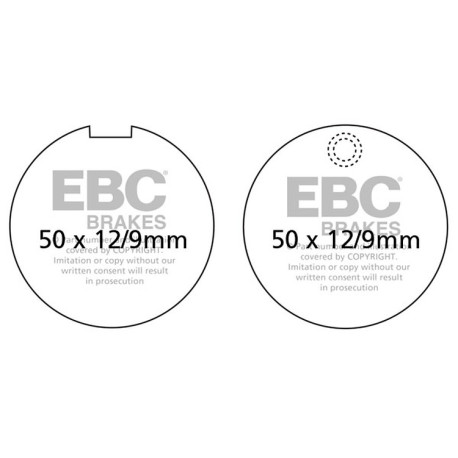 Zavore EBC Moto EBC zavorne ploščice Organic FA FA055 | race-shop.si