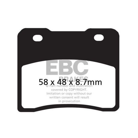 Zavore EBC Moto EBC zavorne ploščice Organic FA FA102 | race-shop.si