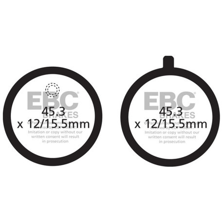 Zavore EBC Moto EBC zavorne ploščice Organic FA FA028 | race-shop.si