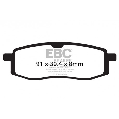 Zavore EBC Moto EBC zavorne ploščice&nbsp;Organic FA105TT | race-shop.si