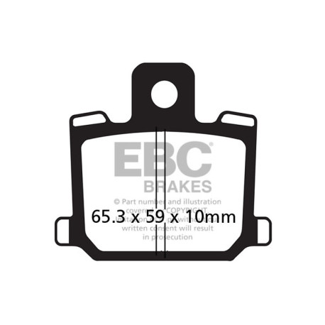 Zavore EBC Moto EBC zavorne ploščice Organic FA FA064 | race-shop.si