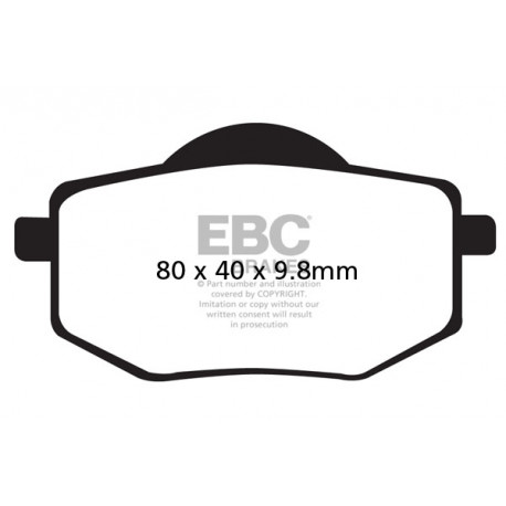 Zavore EBC Moto EBC zavorne ploščice&nbsp;Organic FA136 | race-shop.si