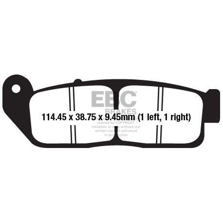 Zavore EBC Moto EBC zavorne ploščice&nbsp;Organic FA672 | race-shop.si