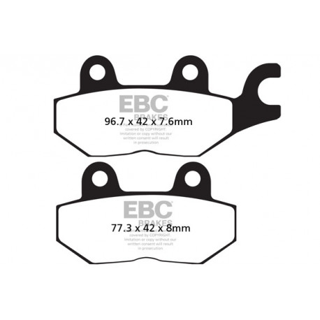 Zavore EBC Moto EBC zavorne ploščice Organic FA FA215 | race-shop.si