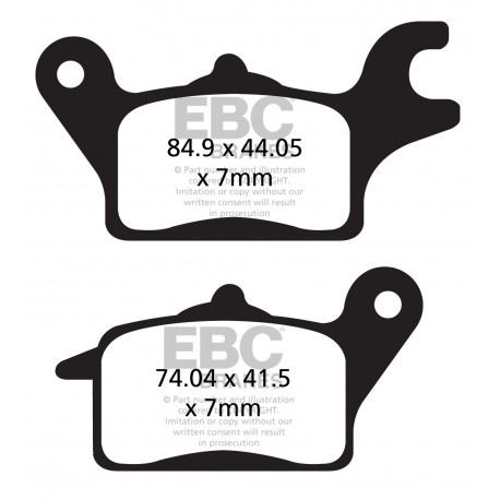 Zavore EBC Moto EBC zavorne ploščice Organic FA FA691 | race-shop.si