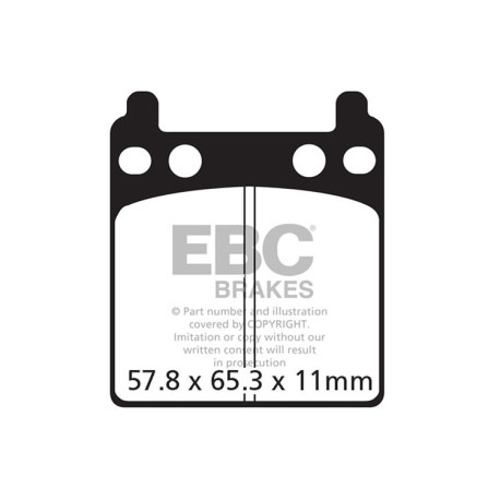Zavore EBC Moto EBC zavorne ploščice V Semi-Sintered FA032V | race-shop.si