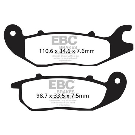 Zavore EBC Moto EBC zavorne ploščice Double-H Sintered FA375HH | race-shop.si