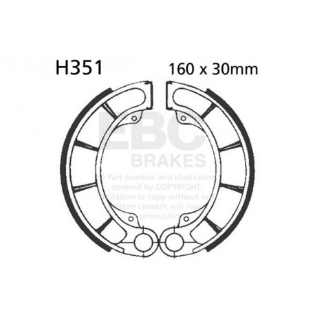Zavore EBC Moto EBC zavorne čeljusti Organic H351 | race-shop.si