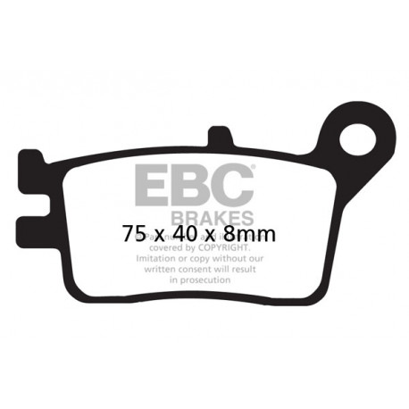 Zavore EBC Moto EBC zavorne ploščice Organic FA153 | race-shop.si