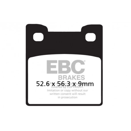 Zavore EBC Moto EBC zavorne ploščice Organic FA222 | race-shop.si