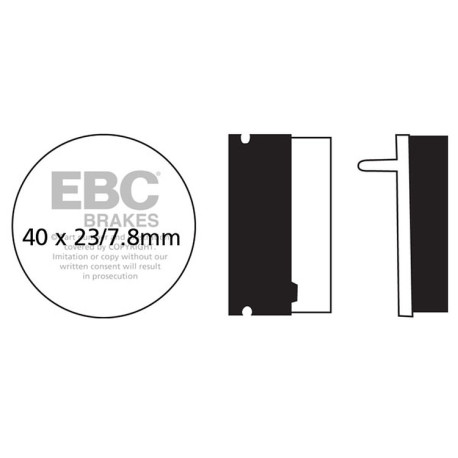 Zavore EBC Moto EBC zavorne ploščice Organic FA FA155 | race-shop.si