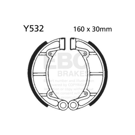 Zavore EBC Moto EBC zavorne čeljusti Plain Y532 | race-shop.si