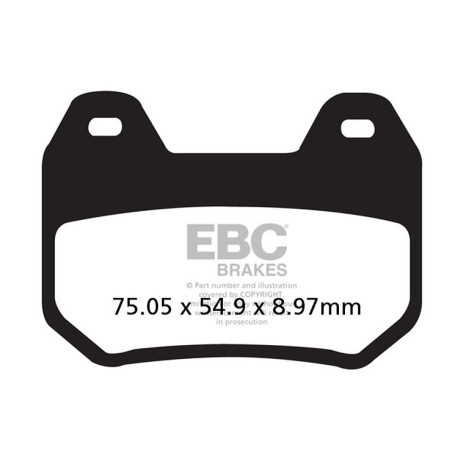 Zavore EBC Moto EBC zavorne ploščice Organic FA FA304 | race-shop.si