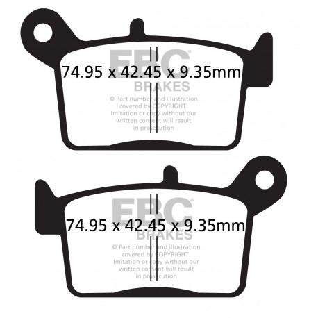 Zavore EBC Moto EBC zavorne ploščice Organic FA FA697 | race-shop.si