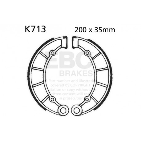 Zavore EBC Moto EBC zavorne čeljusti Organic K713 | race-shop.si