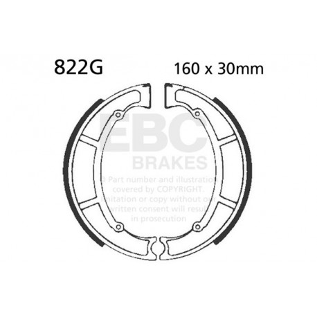 Zavore EBC Moto EBC zavorne čeljusti Grooved 822G | race-shop.si