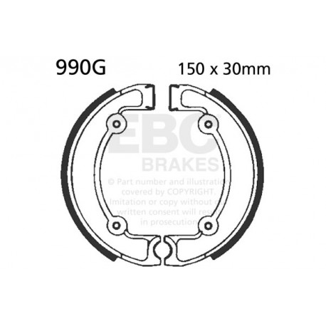 Zavore EBC Moto EBC zavorne čeljusti Grooved 990G | race-shop.si