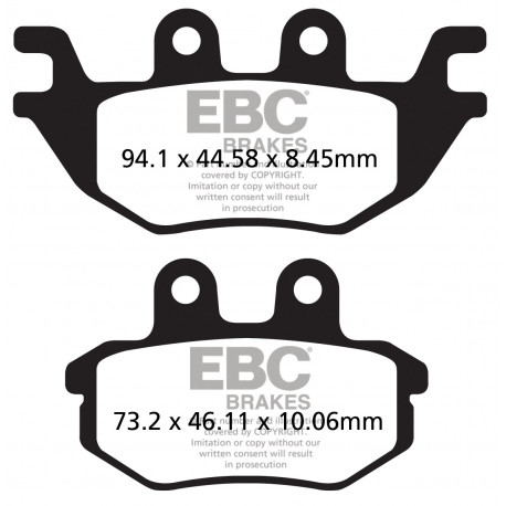 Zavore EBC Moto EBC zavorne ploščice FA686R | race-shop.si
