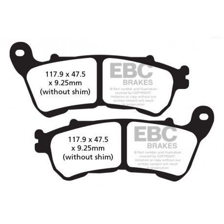 Zavore EBC Moto EBC zavorne ploščice FA640 | race-shop.si