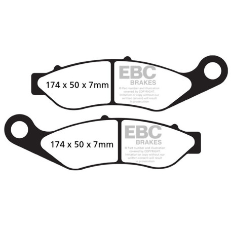 Zavore EBC Moto EBC zavorne ploščice Organic FA FA638 | race-shop.si