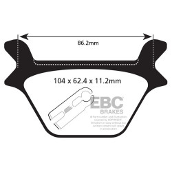 EBC zavorne ploščice Organic FA FA200