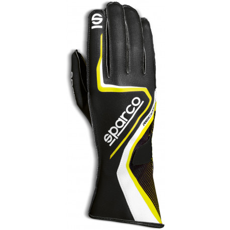 Rokavice Race gloves Sparco Record (external stitching) black/yellow | race-shop.si