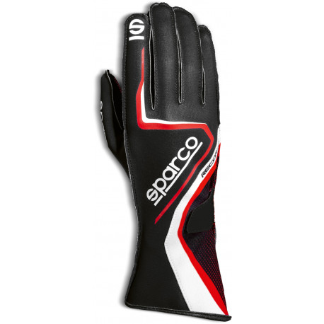 Rokavice Rokavice za karting Sparco RECORD (zunanji šivi), črna/rdeča | race-shop.si