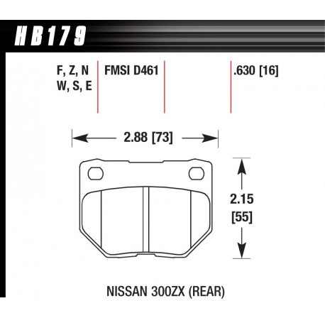 Zavorne ploščice HAWK performance Rear Zavorne ploščice Hawk HB179W.630, Race, min-max 37°C-650°C | race-shop.si