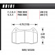 Zavorne ploščice HAWK performance Front Zavorne ploščice Hawk HB181E.660, Race, min-max 37°C-300°C | race-shop.si