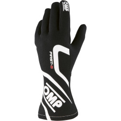 Race gloves OMP First-S with FIA (inside stitching) black