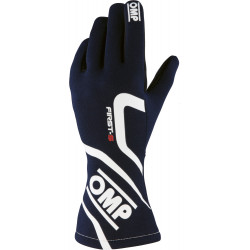 Race gloves OMP First-S with FIA (inside stitching) blue