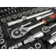 Kompleti vtičnic 1/2 and 1/4 Socket Set with Ratchets, Adapters and Extensions, 108 pcs | race-shop.si