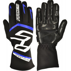 Dirkalne rokavice RACES PREMIUM EVO II SILICONE (notranji šivi), črna/modra