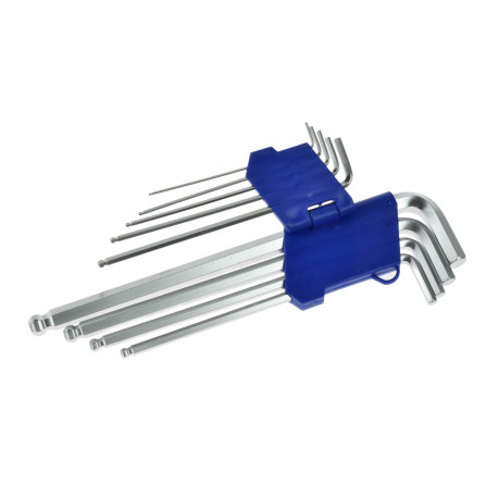 Izvijač in matičnik - kompleti 9pcs Ball End Hex Key Set 1.5-10mm 260mm | race-shop.si