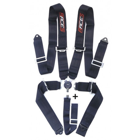 Varnostni pasovi in dodatna oprema 5-točkovni športni varnostni pasovi RACES 3" (76mm), črna | race-shop.si