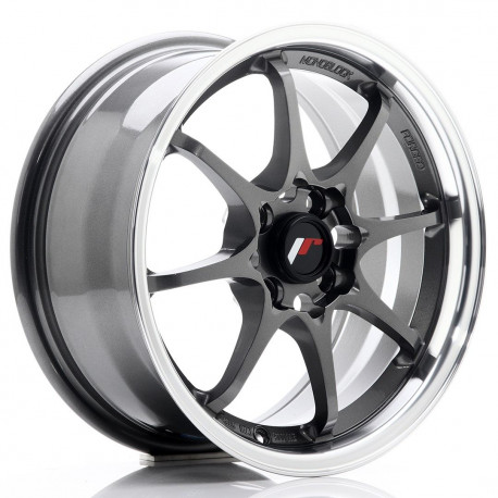 Aluminium wheels Platišče Japan Racing JR5 15x7 ET35 4x100 Gun Metal w/ Machined Lip | race-shop.si