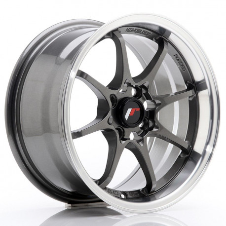 Aluminium wheels Platišče Japan Racing JR5 15x8 ET28 4x100 Gun Metal w/ Machined Lip | race-shop.si