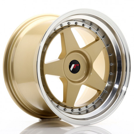 Aluminium wheels Platišče Japan Racing JR6 18x10,5 ET0-25 Blank Gold w/ Machined Lip | race-shop.si