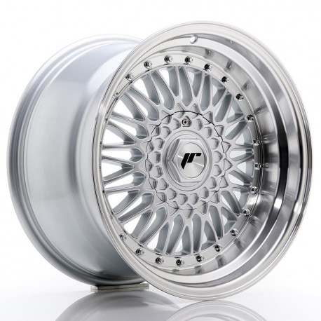 Aluminium wheels Platišče Japan Racing JR9 17x10 ET20 5x112/120 Silver w/ Machined Lip + Silver Rivets | race-shop.si
