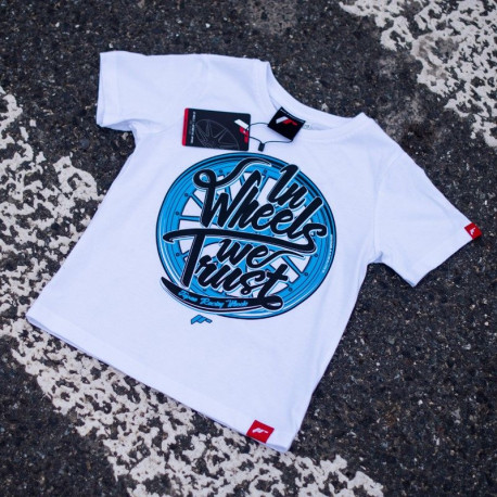Majice Junior`s t-shirt JAPAN RACING "In wheels we trust", White | race-shop.si
