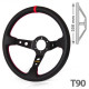 Volani 3-kraki volanski obroč RRS Carbon 90, 350mm, karbon, debelina 32/28mm, 90mm zamik, karbon/črna/rdeča | race-shop.si