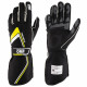 Rokavice Race gloves OMP Tecnica with FIA homologation (external stitching) black / yelow | race-shop.si