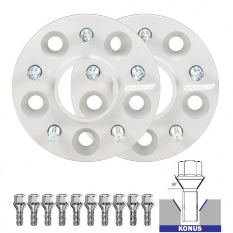 Za določen model Komplet 2 kosov distančnikov (pritrditev z vijaki) za Volkswagen Tiguan II (AD/BW) - 22mm, 5x112, 57,1 | race-shop.si