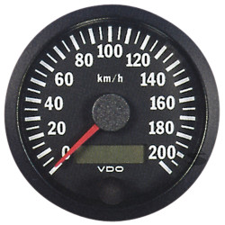 VDO gauge tachometer 80mm 0-200km/h - cockpit vision series