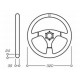 Volani 3 spokes steering wheel OMP 320 ALU SP, 320mm, Flat | race-shop.si