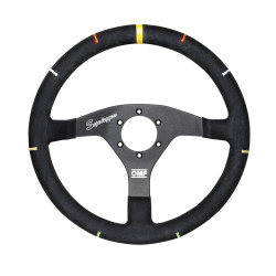 3 spokes steering wheel OMP RECCE, 350mm suede, 95mm