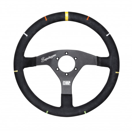 Volani 3 spokes steering wheel OMP RECCE, 350mm suede, 95mm | race-shop.si