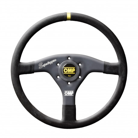 Volani 3-kraki volanski obroč OMP Velocita Superleggero, 320mm, semiš, brez zamika, črna/rumena | race-shop.si