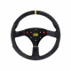 Volani 3 spokes steering wheel OMP 320 ALU S, 320mm, Flat | race-shop.si